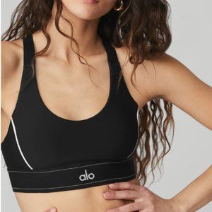 AIRLIFT SUIT UP BRA (ALO YOGA, BLACK, XS)